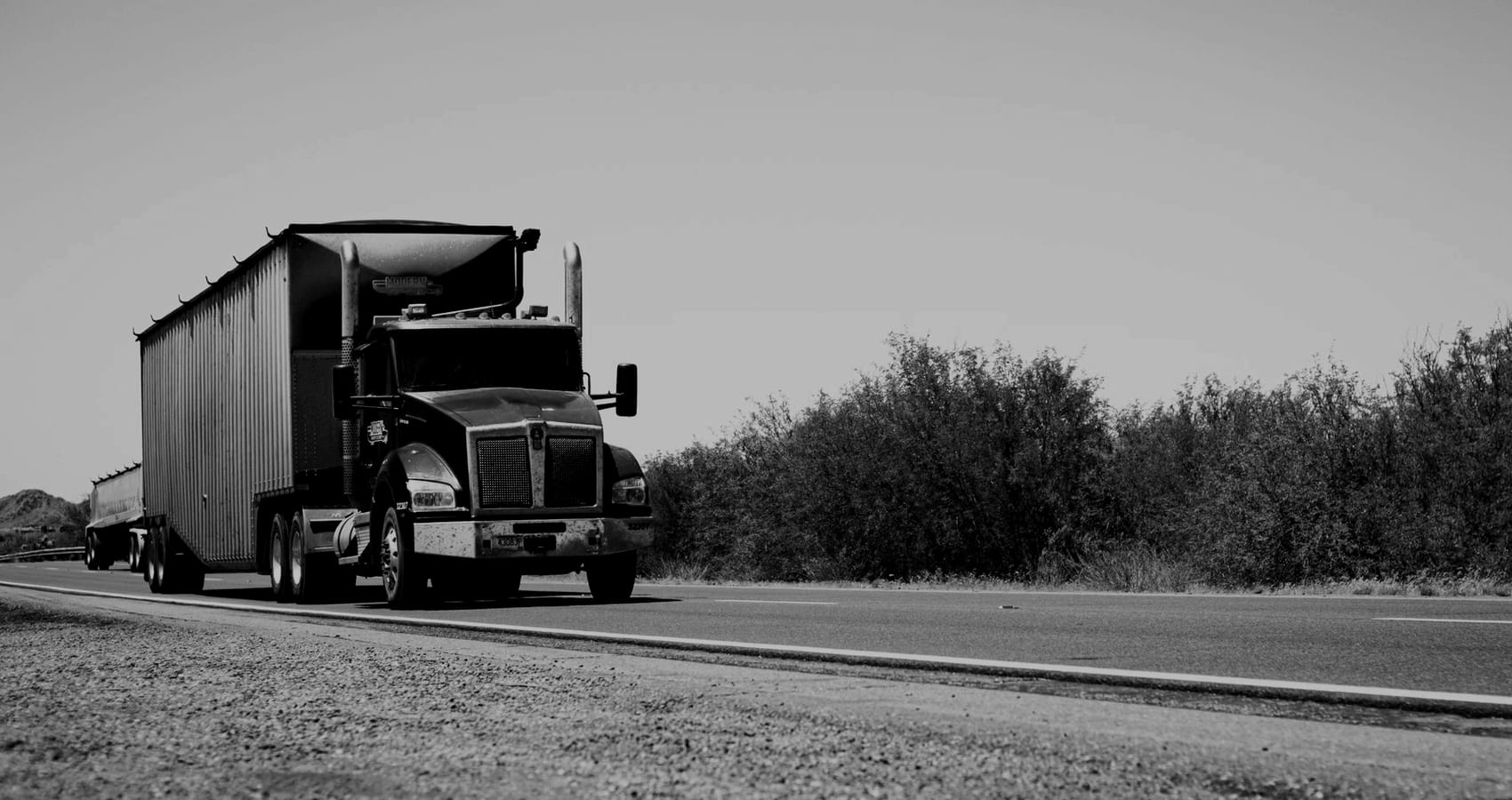 A rig on the highway, the kind of work B&R covers across South Australia